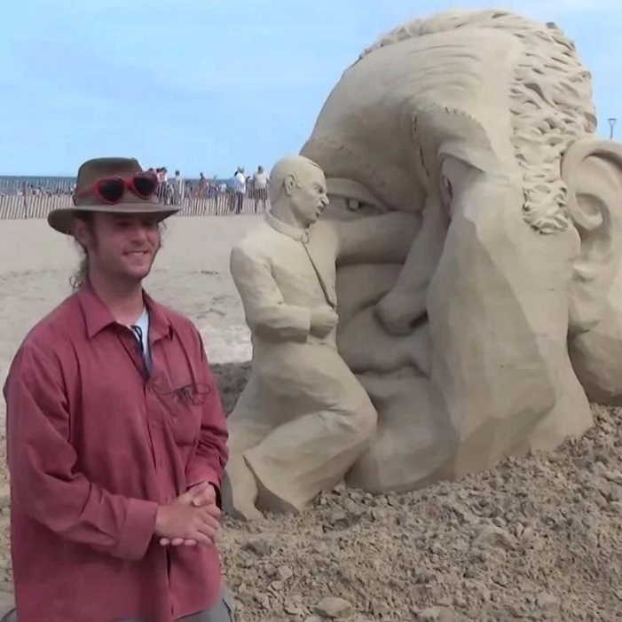 Disney Sand Art  Beach sand art, Sand sculptures, Sand drawing